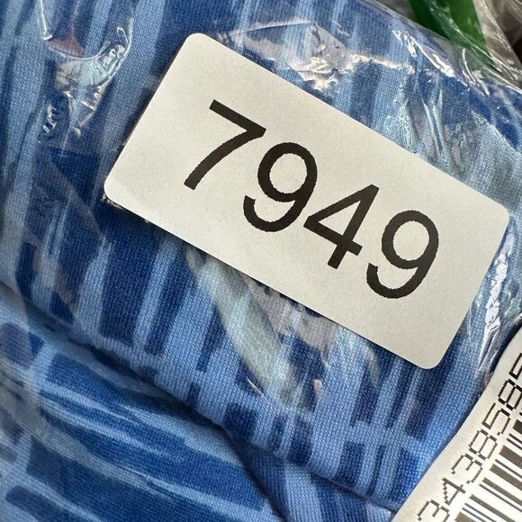 NWT Muk Luks Plus Size Cloud Knit Lounge Pajama Shorts Set Blue Abstract - 4XL - Picture 6 of 6